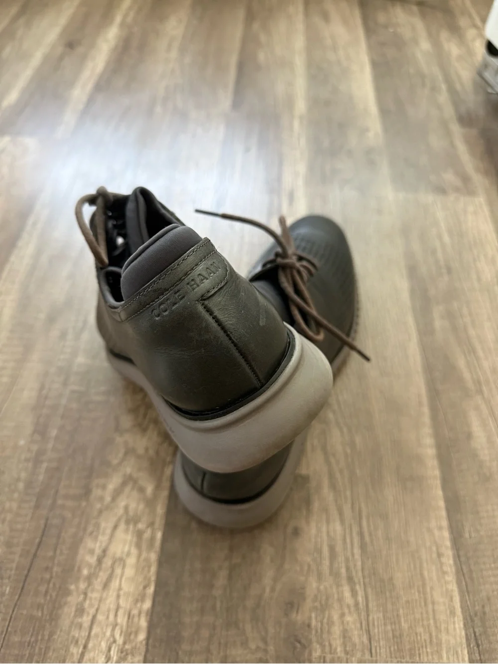 Cole Haan Black Perforated Leather Derby Sneakers